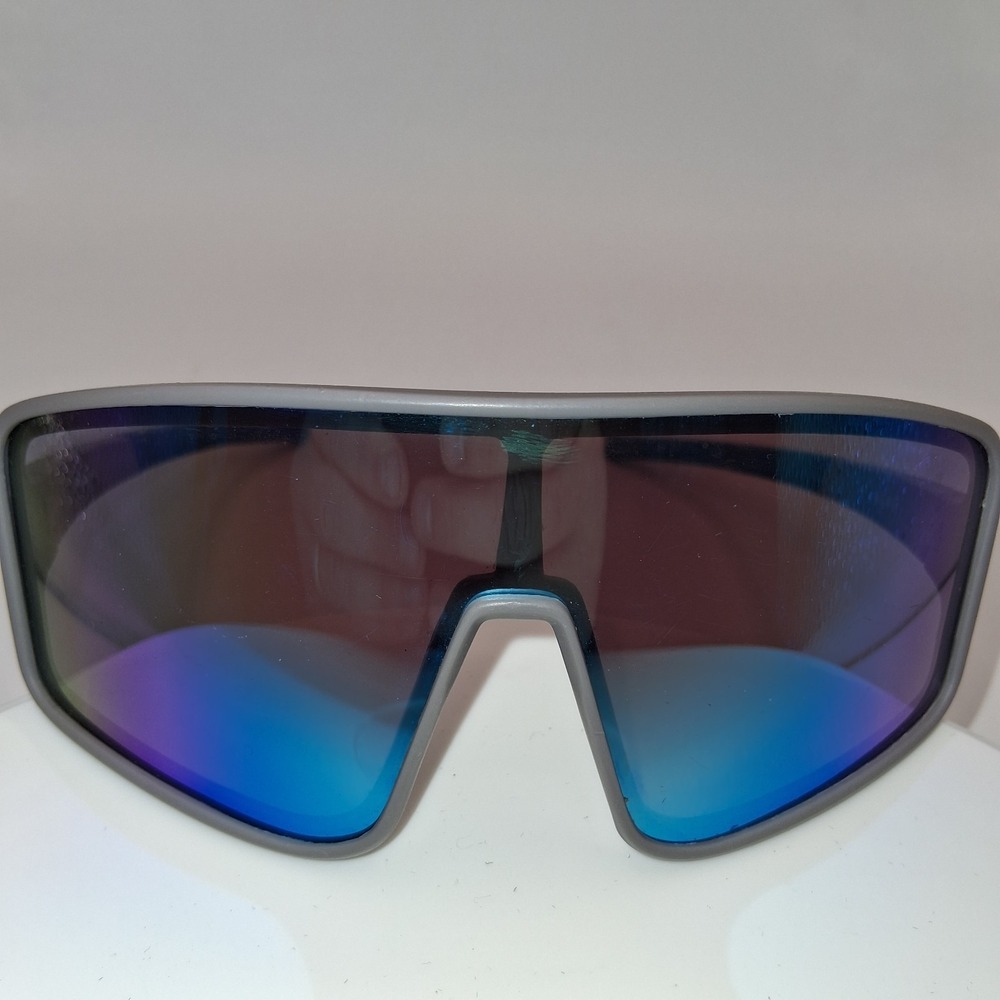 iGogs Sport Wrap Sunglasses Blue Gray Shield Lightweight Mens Outdoor Cycling